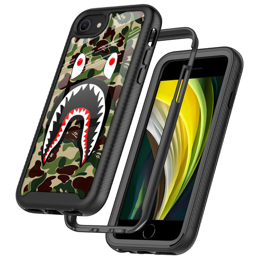 Skeleton Kissing Lovers Gothic Skull Tarot Design Compatible with iPhone SE Case,iPhone 7/8 Case for Boy Girl Luxury Shockproof Rugged Cover Dual Layer Soft Bumper Full-Body Protective Case